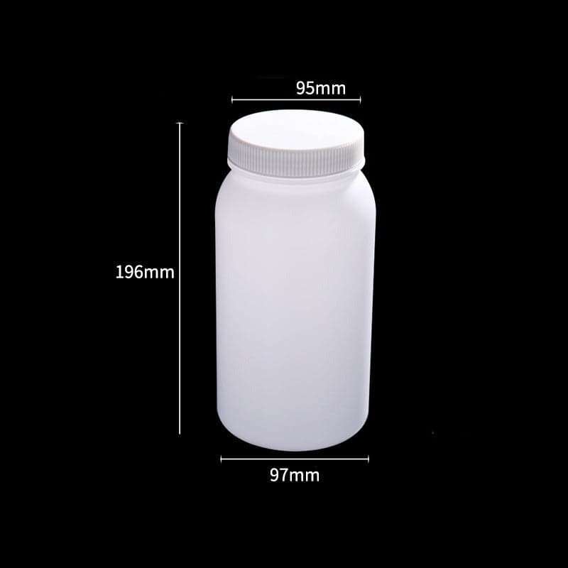 Wide mouth bottles with screw cap, Plastic PE, capacity 50 ml to 2.000 ml