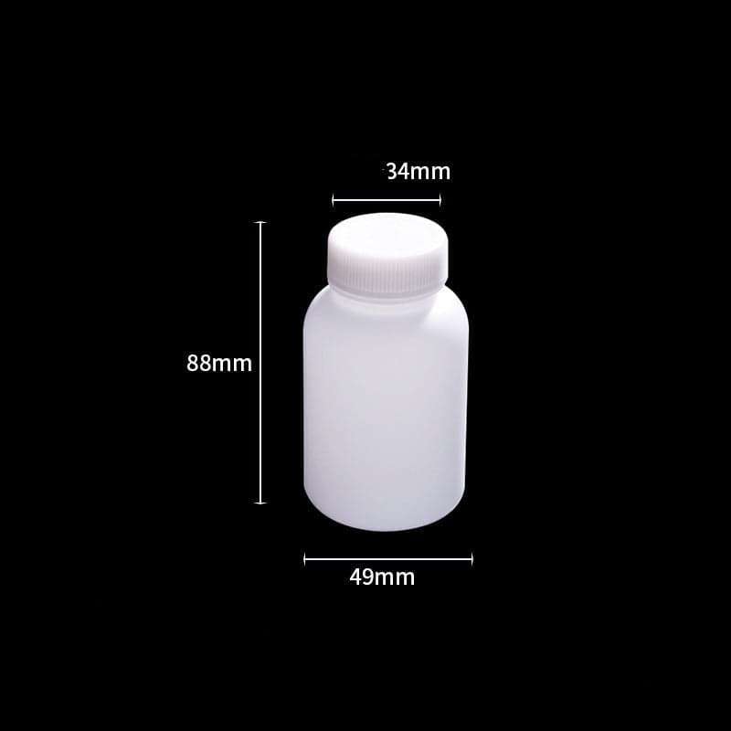 Wide mouth bottles with screw cap, Plastic PE, capacity 50 ml to 2.000 ml