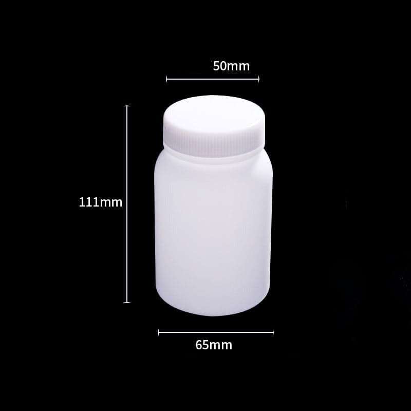 Wide mouth bottles with screw cap, Plastic PE, capacity 50 ml to 2.000 ml