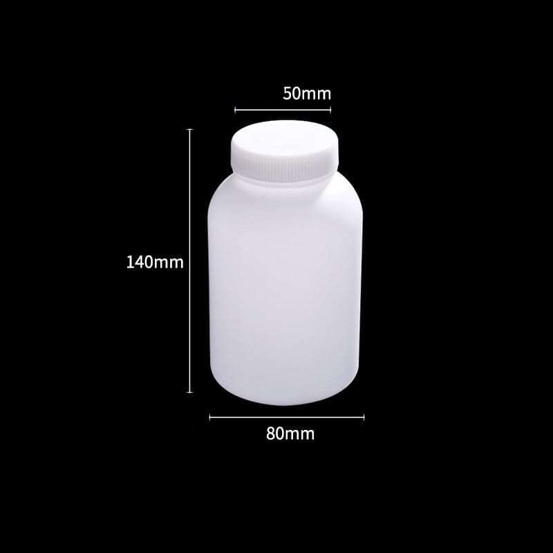 Wide mouth bottles with screw cap, Plastic PE, capacity 50 ml to 2.000 ml