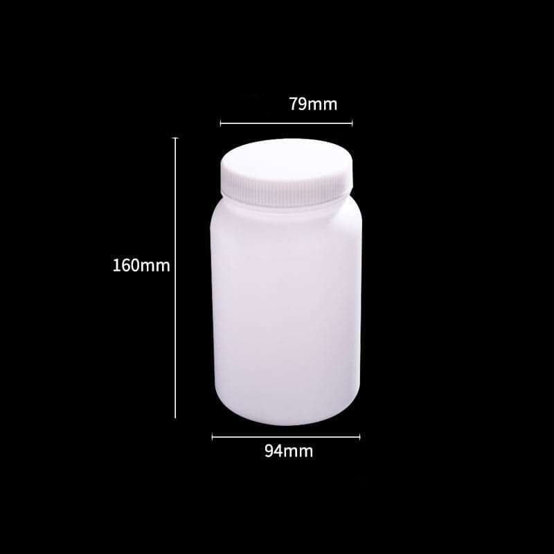 Wide mouth bottles with screw cap, Plastic PE, capacity 50 ml to 2.000 ml