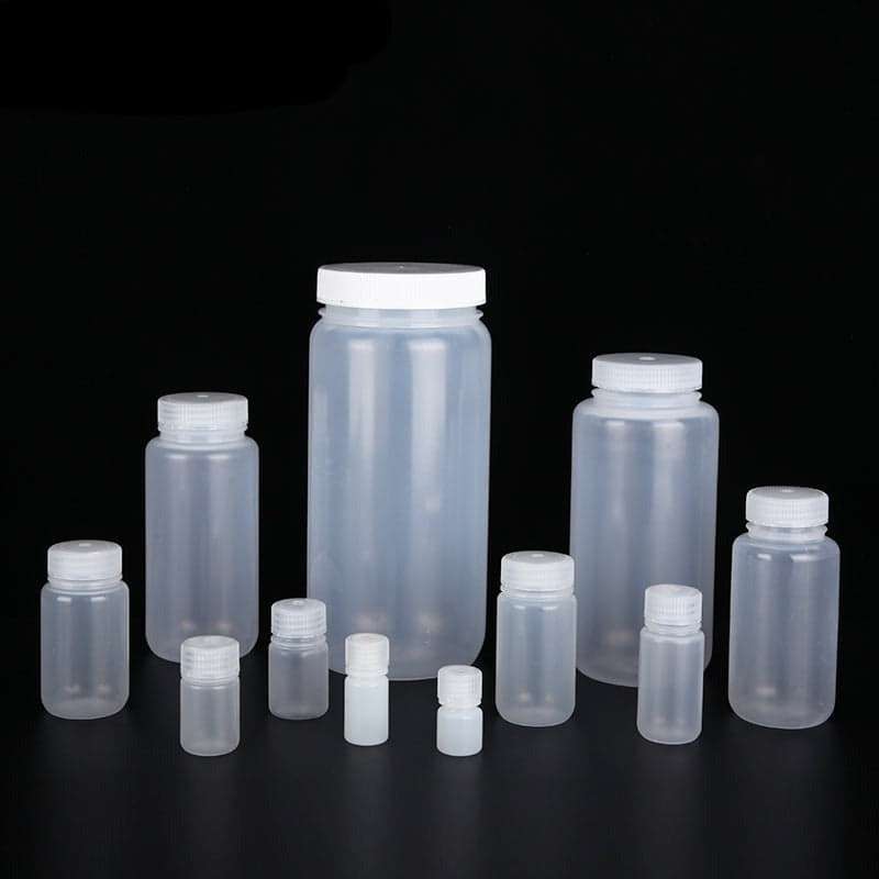 Wide Mouth Bottles with Screw Cap, Plastic PP, Capacity 4 ml to 2.000 ml