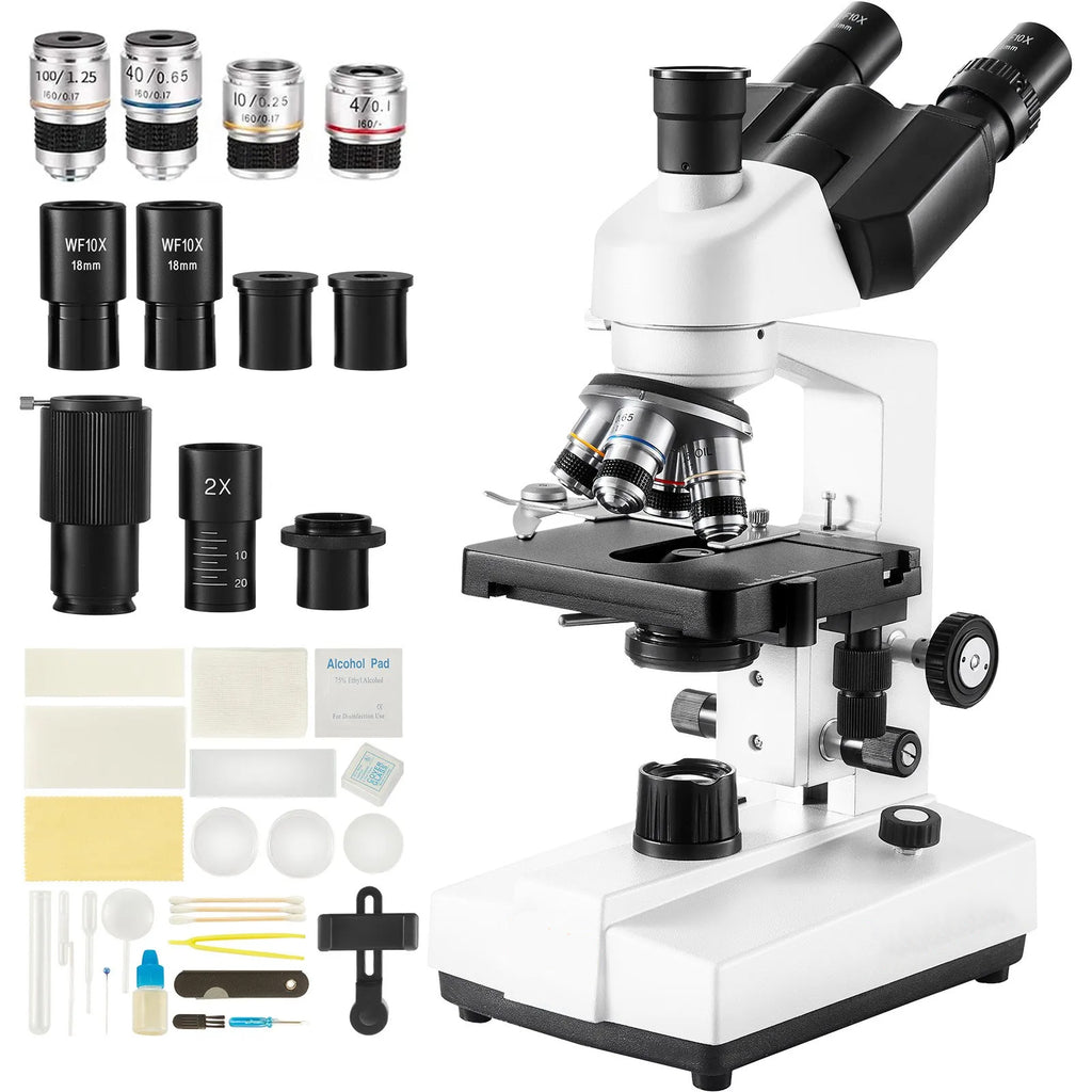 40X-5000X Magnification Trinocular Compound Lab Microscope