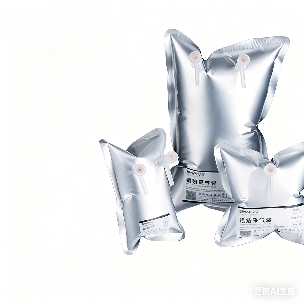 Large Capacity Aluminum Foil Gas Sampling Bag, Single/Double Valve Gas Collection Bag, Laboratory