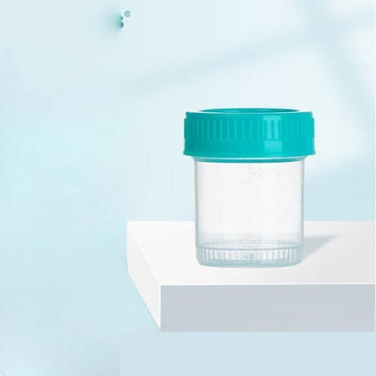 Disposable Plastic Screw-Mouth Covered Sample and Specimen Cups Biological Sterile