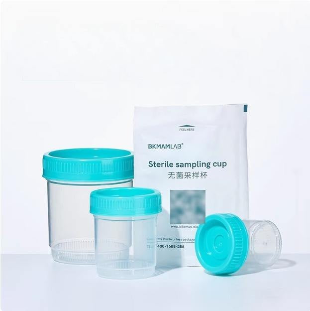 Disposable Plastic Screw-Mouth Covered Sample and Specimen Cups Biological Sterile