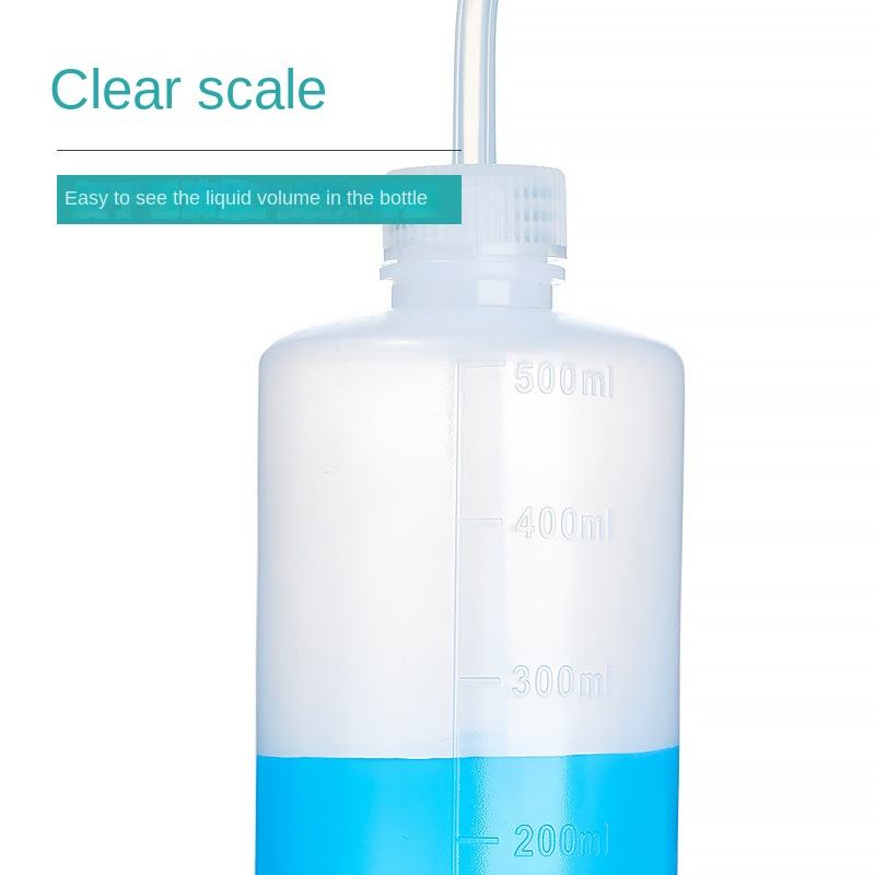Plastic Safety Laboratory Bottles with White Red Head Mouth Elbow Washing for Methanol Ethanol