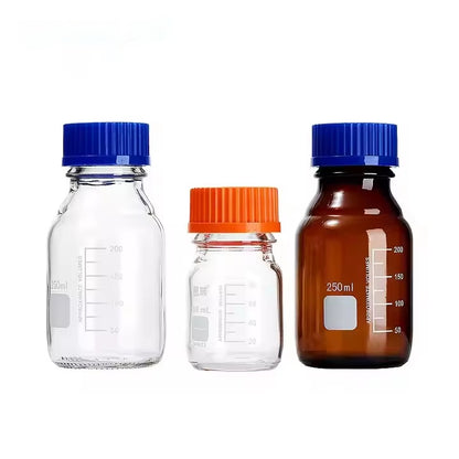 High Borosilicate Glass Reagent Bottle 250ml and 100ml Laboratory Bottles
