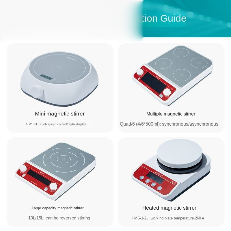 Six-Link Quadruple Digital Magnetic Stirrer Mini Laboratory Constant Temperature Heating Equipment