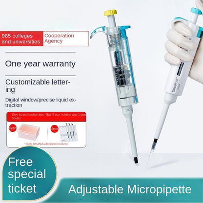 Single-Channel Micro Adjustable Sampler Lab Supplies Sterilizable Full Autoclavable Pipettor