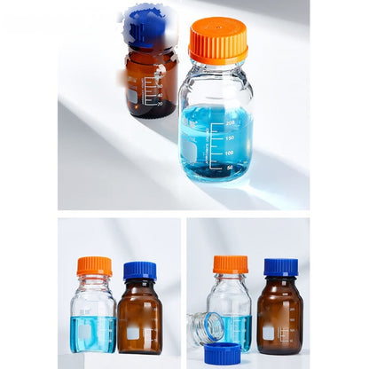 Laboratory 100ml 250ml 500ml Transparent Amber Color High Borosilicate Glass Reagent Bottle