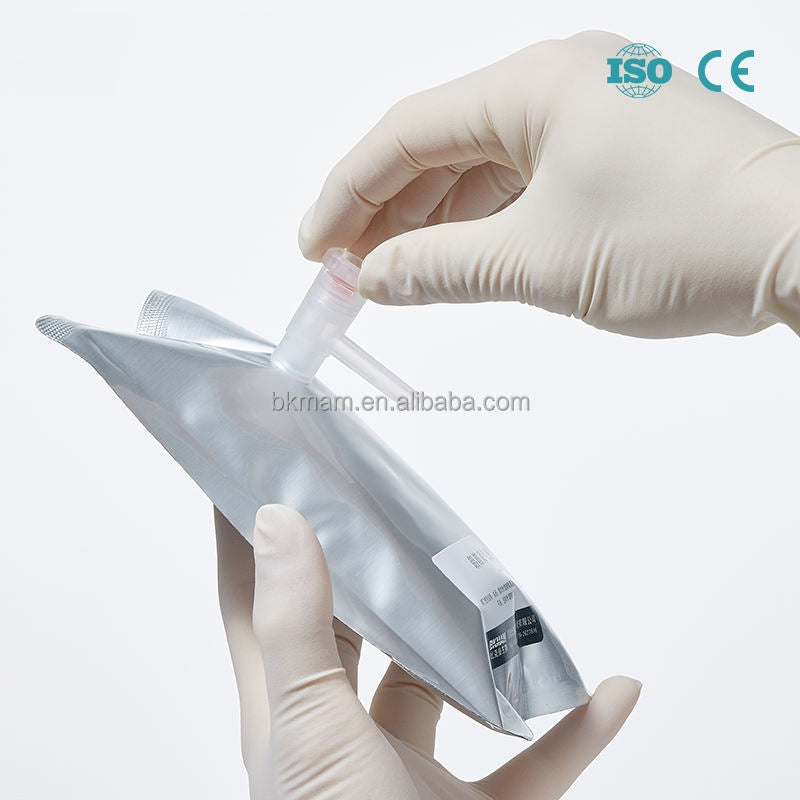 Single Double Valves Odor Gas Bag Aluminium Foil Gas Sampling Bag 0.1l-10l