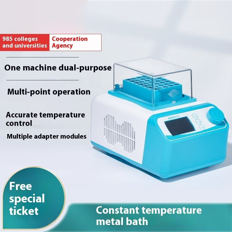 Double Module Laboratory Heating Equipment Biological Constant Temperature Metal Bath Refrigeration