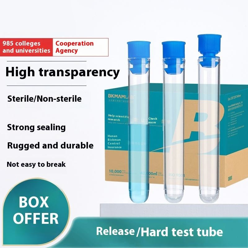 Biological Radiocontrol Box Disposable Transparent Sterile Flow Cytometer Tube PS Hard for Test Tube