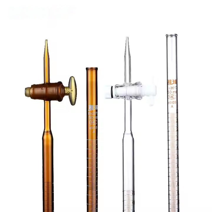 High Borosilicate Glass Burette for Accurate Lab Supply Measurements