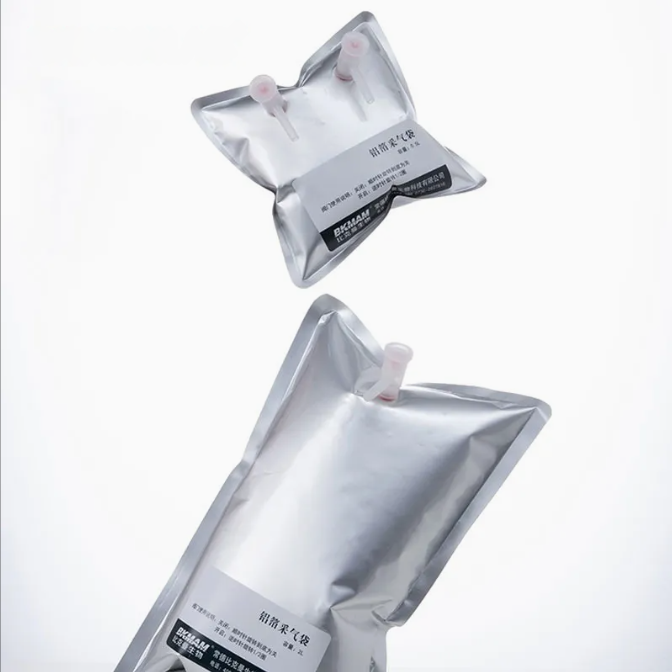 Biotech Single & Double Valve Odor Gas Sampling Bag 0.1l-15l Range Aluminum Foil