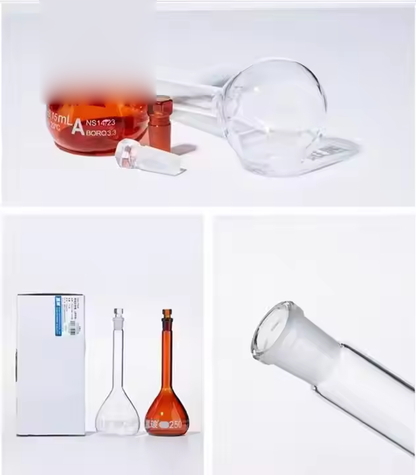 Class A Laboratory Volumetric Flask Transparent Glass 5ml to 2000ml Range for Laboratory Bottles