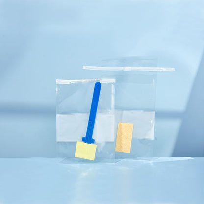 Plastic Sampling Bag with Handle Biological Sterile Sponge Compatible