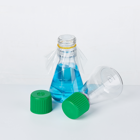 Sterile 125/250/500ml Conical Plastic Culture Bottle Biological Bacterial Cell Shake Bottle