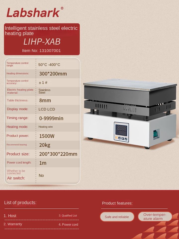 Intelligent Constant Temperature Heating Plate Electric Anti-Corrosion Precision Heating Laboratory