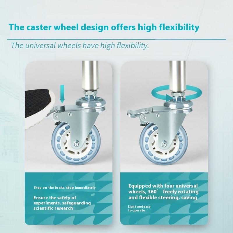 Double-Layer Thickened Stainless Steel Trolley Universal Wheels Available Large Small Sizes