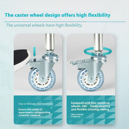 Double-Layer Thickened Stainless Steel Trolley Universal Wheels Available Large Small Sizes