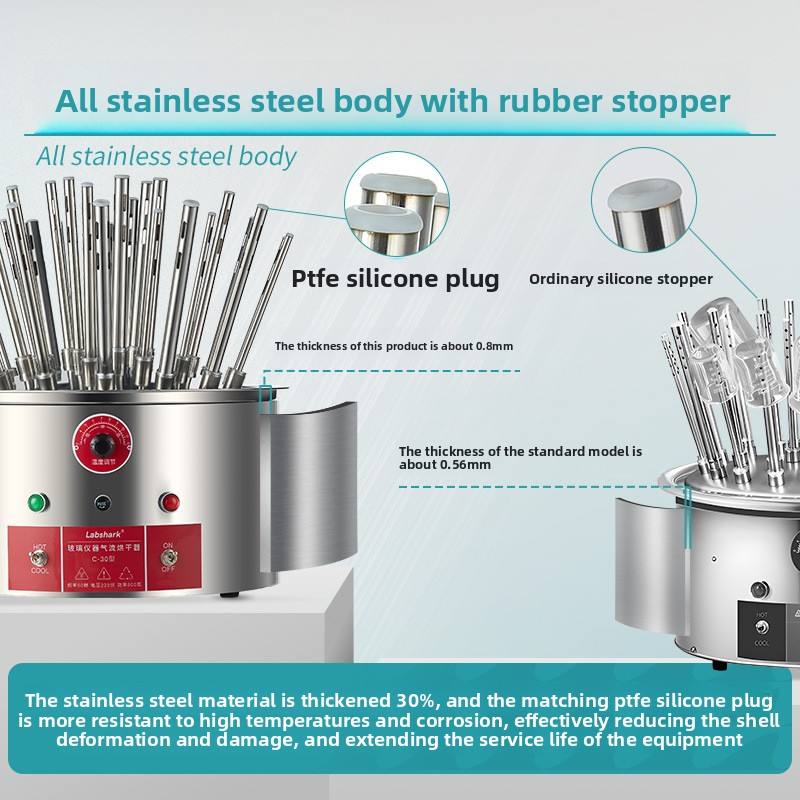 Stainless Steel Dryer Bottle Airflow Glass Dryer for Laboratory Drying Instrument for Test Tube