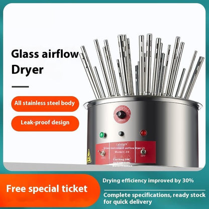 Stainless Steel Dryer Bottle Airflow Glass Dryer for Laboratory Drying Instrument for Test Tube