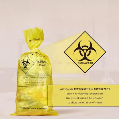 PE PP Lab Bio Hazardous Autoclavable Collection Bag Thickened Waste Disposal Waste Bag