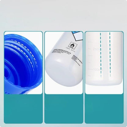 Plastic Safety Bottle with Graduated Red & White Head Curved Spout for Ethanol Cleaning Laboratory