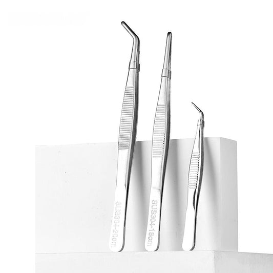 Straight Head Elbows Lab Supplies 304 Stainless Steel Tweezers