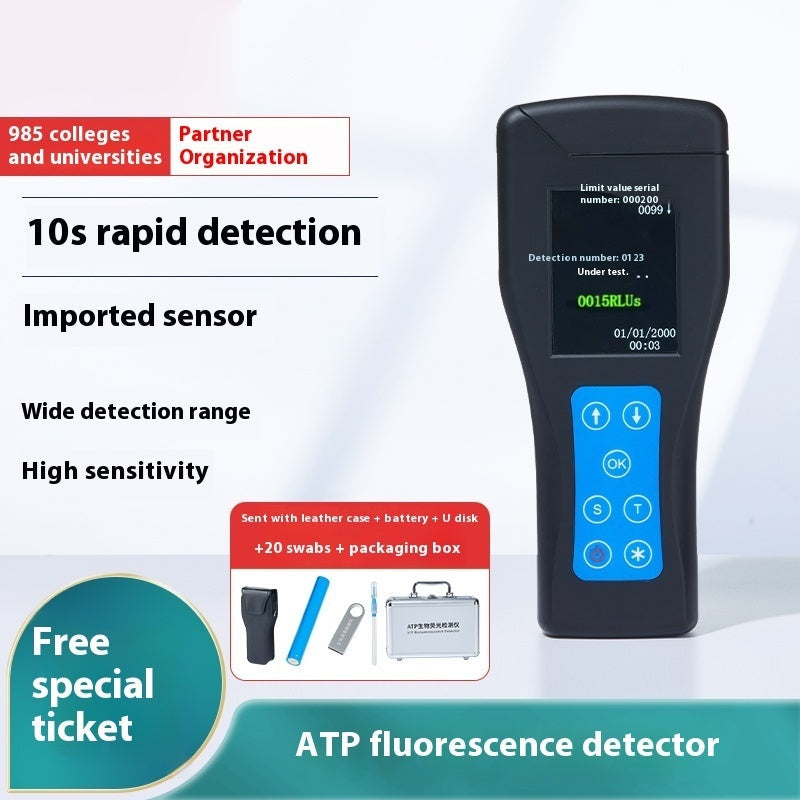 ATP Fluorescence Detector for Rapid Microbial Detection Food Total Bacterial Count for Tableware
