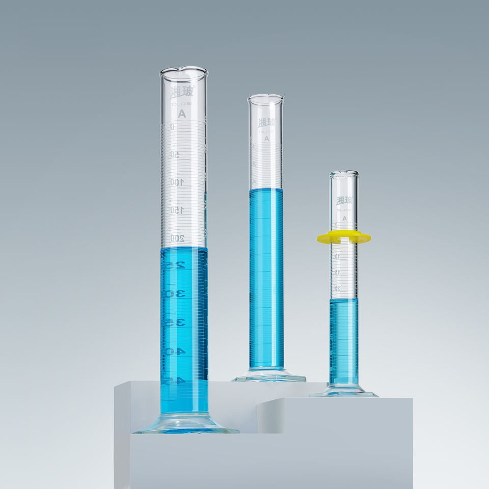 Glassware Boro Glass Hexagonal Base Glass Measuring Cylinder