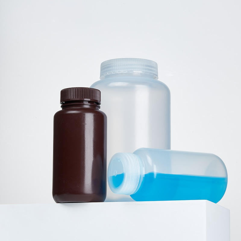 Lab HDPE PP Wide-Mouth Reagent Bottle Transparent/Brown Reagent Bottle
