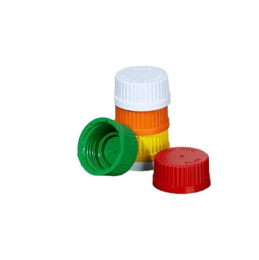 Reagent Bottle Cap GL45 Red, Blue, Orange, Yellow, White and Green PP Material