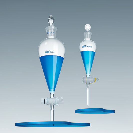High Borosilicate Glass Funnel 60-2000ml Pear-Shaped Separating Funnel