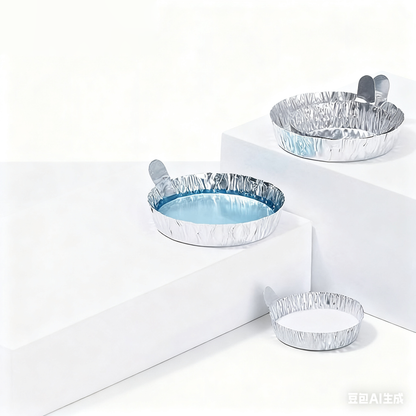 Laboratory Aluminum Foil Weighing Dish with Handle S M L Size Sampling Customized