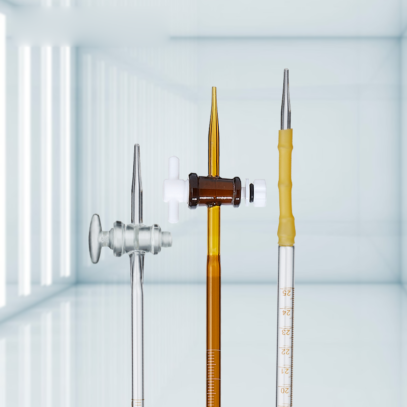 Lab Glassware 10ml Burette Acid Alkaline Brown Burettes