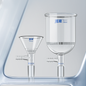 Glass XB Triangular Filter Funnel 60/75/90/100mm Standard Plug Solvent Filter Porous Plate Glass