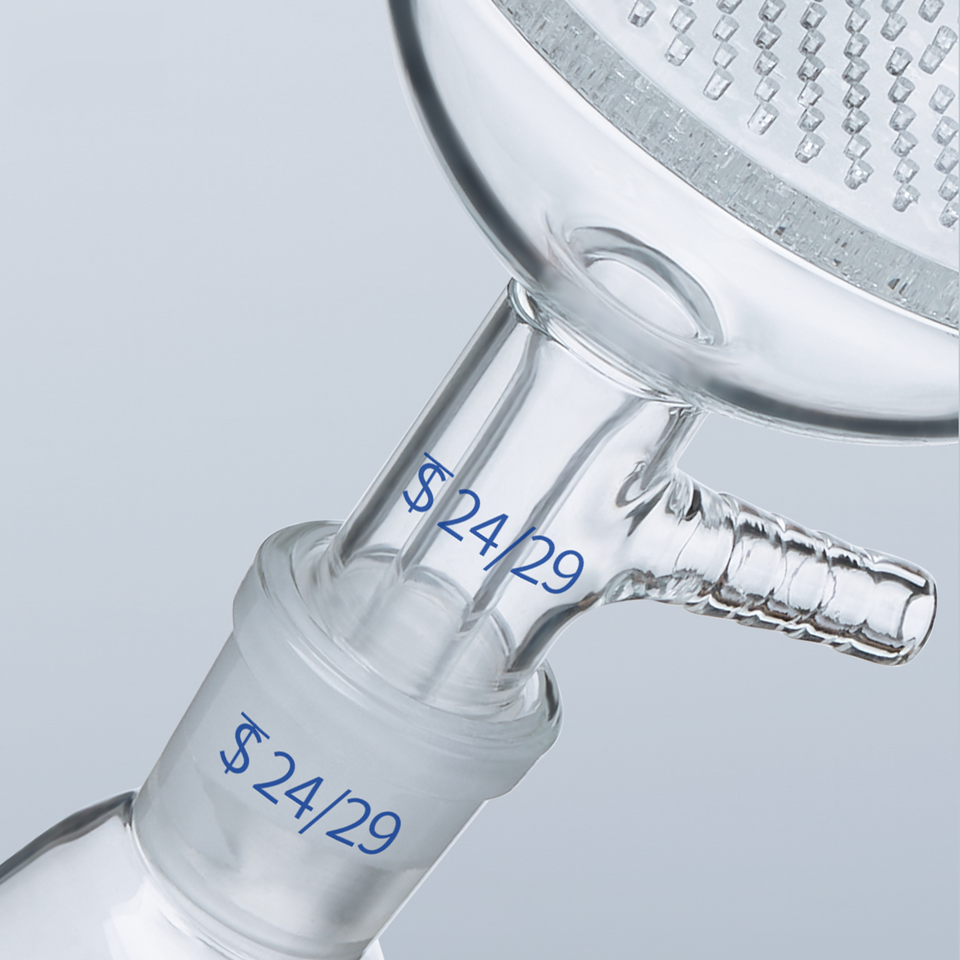 Glass XB Triangular Filter Funnel 60/75/90/100mm Standard Plug Solvent Filter Porous Plate Glass