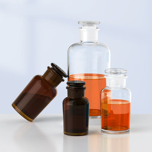 Frosted Glass Reagent Bottle Wide Mouth Narrow Mouth Iodine Bottle Brown Chemical Alcohol Bottle