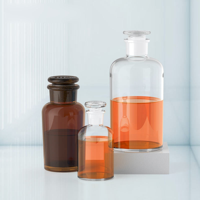 Frosted Glass Reagent Bottle Wide Mouth Narrow Mouth Iodine Bottle Brown Chemical Alcohol Bottle