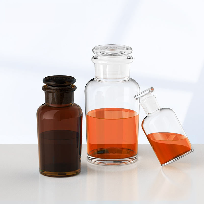 Frosted Glass Reagent Bottle Wide Mouth Narrow Mouth Iodine Bottle Brown Chemical Alcohol Bottle