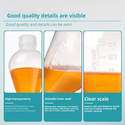 Pear Shape Plastic Separatory Funnel PP Material with Screw Plug and PTFE Stopper 125/250/500/1000