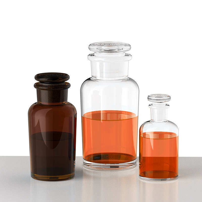 Glassware Laboratory Frosted Glass Reagent Bottle Wide Mouth Narrow Mouth Reagent Bottle Glass