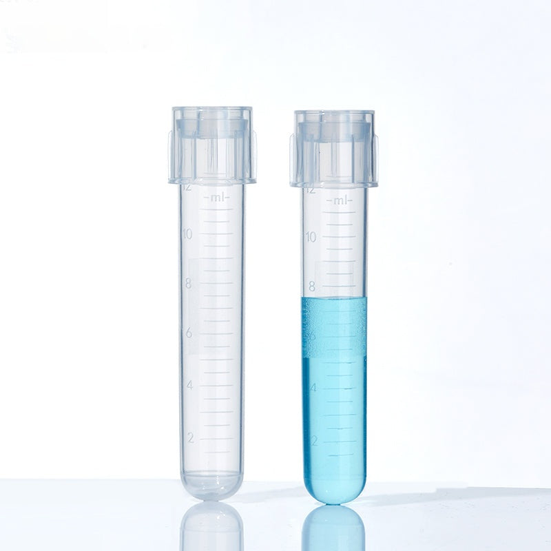 Lab 12ml Graduated Cell Culture Tube Disposable Shaker Tube Press-Cap Shake Tube