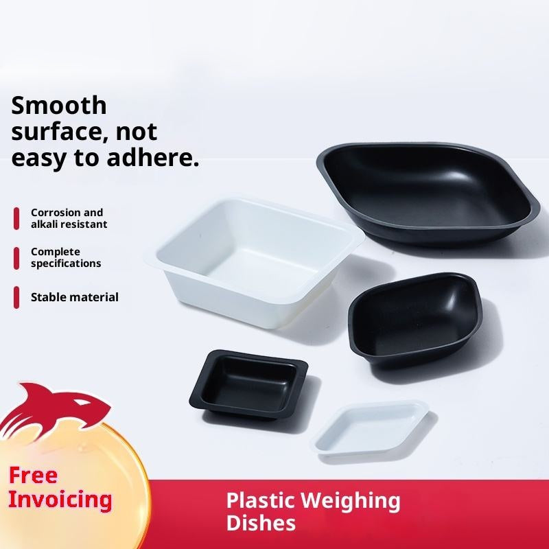 Bio-Plastic Weighing Plate Boat Black White Square Diamond-Shaped Large Medium Small Weighting Tray