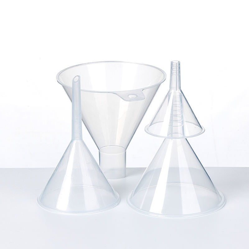 Lab Plastic Funnel Disposable Funnels Thickened Long Neck Tapered Triangular Funnel