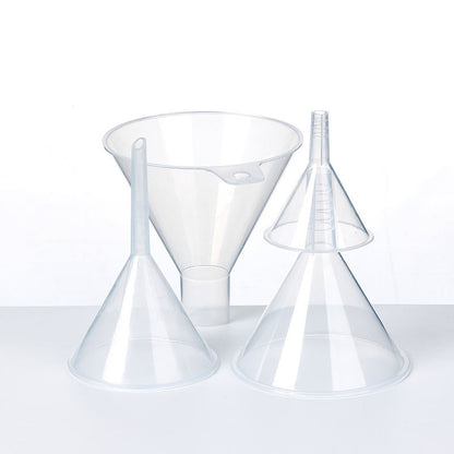 Lab Plastic Funnel Disposable Funnels Thickened Long Neck Tapered Triangular Funnel