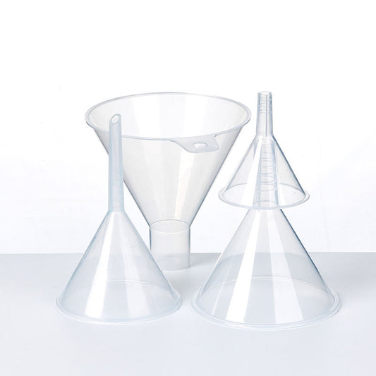 Lab Plastic Funnel Disposable Funnels Thickened Long Neck Tapered Triangular Funnel